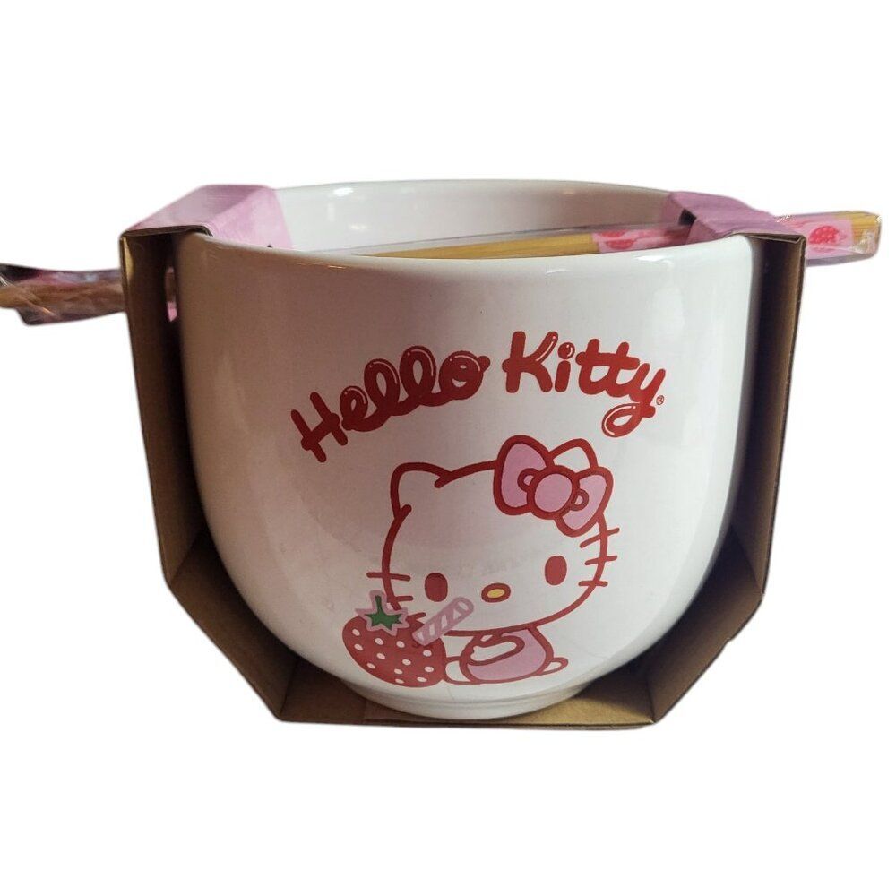 Hello Kitty® Ceramic Bowl With Chopsticks